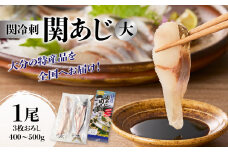  関冷刺　関あじ（大） 魚 関あじ あじ アジ 大分 佐賀関 刺身 関冷刺 特殊冷凍 流水解凍 新鮮 ぷりぷり マアジ 一本釣り 冷凍 E04018