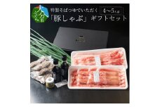 特製そばつゆでいただく「豚しゃぶ」ギフトセット 4～5人前 豚肉 米の恵み 豚ロース 豚バラ 豚しゃぶセット 冷蔵 ブランド豚 赤身 国産 ギフト A02022