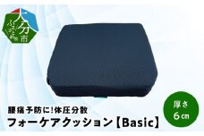 腰痛予防に！体圧分散 フォーケアクッションBasic　厚さ6㎝ 座り心地良い メッシュ生地 背あて 座面 腰痛予防 快適 すべり止め加工 デスクワーク 座布団 体圧分散 R11007