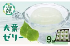 大葉ゼリー 9個入り 大分産 大葉 しそ 紫蘇 ゼリー スイーツ おやつ シャーベット 手作り デザート J05009