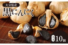 【敬老の日ギフト】黒にんにく　大玉 10個入 （九州/大分産）《9月15日お届け》 大分県 健康食品 大粒 にんにく ニンニク 食べやすい 疲労回復 常温 免疫力 抗酸化作用 F12016-K