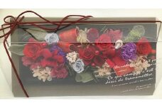 バラの花 プリザーブドフラワー Lサイズ W10.5cm*D34cm*H15cm 【数量限定】 | ドライフラワー バラ 薔薇 花 お花 フラワー 母の日 インテリア おしゃれ オシャレ プレゼント ギフト 贈答 贈り物 花結び 大分県 中津市