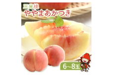 【期間限定】光センサー使用 三光産の桃 ややまあかつき 6～8玉入り | 果物 くだもの フルーツ ふるーつ 桃 もも モモ ピーチ ぴーち 国産 産地直送 大分県 中津市