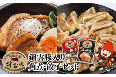 錦雲豚 角煮250g×2 餃子15個入り×2(たれ付き) | 冷凍食品 肉餃子 惣菜 冷凍おかず 冷凍餃子 豚の角煮 大分県産 九州産 中津市 国産 送料無料