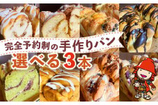 完全予約制！素材にこだわった手作りパンセット 選べる 3本セット | パン 手作り 手作りパン ベーカリー 焼き菓子 ブレッド 冷凍 国産 大分県 中津市 