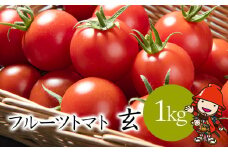 【期間限定】フルーツトマト 玄 1kg×1箱 | ミニトマト ぷちとまと ミニトマト プチトマト 国産 ミニトマト 大分県中津産 九州野菜 大分県 中津市