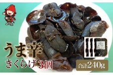 うま辛きくらげ 80g×3個 | うま辛 うま辛きくらげ きくらげ キクラゲ 木耳 唐辛子 懐かしい味 ご飯のお供 お茶漬け 佃煮 惣菜 おかず おつまみ 国産 九州産 大分県 中津市