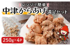 レンジで簡単「からあげ」セット(250g×4パック)	 | 調理済 中津からあげ 唐揚げ 唐揚 から揚げ からあげ 時短料理 簡単調理 お弁当 弁当 おかず お惣菜 惣菜 レンジ 大分県産 大分県 中津市