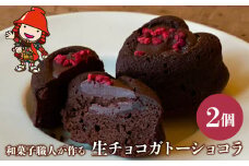 生チョコガトーショコラ ハート 2個 | サービスパック 中津菓子かねい 洋菓子 茶菓子 生チョコ チョコレート クーベルチュール 手作り お菓子 おやつ ケーキ 個包装 濃厚 デザート スイーツ 自宅用 大分県 中津市