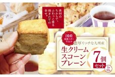 国産発酵バター仕込み濃厚リッチな九州産生クリームスコーン プレーン7個セット | お菓子 菓子 おかし 洋菓子 焼き菓子 イギリス菓子 プレーンスコーン おやつ デザート スイーツ 手作り ティータイム アフタヌーンティー 大分県 中津市