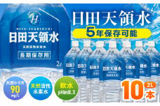 日田天領水 長期保存用2L×10本×1箱 日田市 / グリーングループ株式会社　飲料水 水 みず[AREG001]