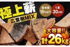 人工乾燥薪 広葉樹MIX 計26kg（約13kg×2箱） 日田市 / 株式会社日田中央木材市場　アウトドア まき キャンプ[ARCK001]