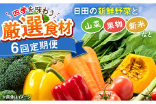 【全6回定期便】農家セレクト！特別栽培 日田の厳選食材 詰め合わせ 日田市 / 自然工房Mori 野菜 果物 米 産地直送 新鮮 セット　野菜 米 くだもの[ARBR003]