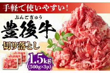 【たっぷりお得！】おおいた豊後牛 牛肉 切り落とし 1.5kg (500g×3) 日田市 / 株式会社MEAT PLUS 牛肉 おおいた豊後牛 おおいた 豊後牛 黒毛和牛 赤身 薄切り 切り落とし 和牛 [AREI005]