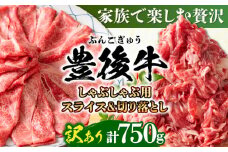 訳あり！おおいた豊後牛 しゃぶしゃぶすき焼き セット（スライス・切り落とし） 750g 日田市 / 株式会社MEAT PLUS 訳あり 牛肉 おおいた豊後牛 おおいた 豊後牛 黒毛和牛 スライス 切り落とし しゃぶしゃぶすき焼き しゃぶしゃぶ すき焼き 和牛 [AREI014]