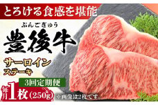 【全3回定期便】おおいた豊後牛 サーロインステーキ 250g (250g×1枚) 日田市 / 株式会社MEAT PLUS牛肉 おおいた豊後牛 おおいた 豊後牛 黒毛和牛 サーロイン サーロインステーキ ステーキ 国産 和牛 [AREI053]