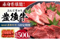 【全6回定期便】おおいた豊後牛 赤身モモ 焼肉用 500g 日田市 / 株式会社MEAT PLUS 牛肉 おおいた豊後牛 おおいた 豊後牛 黒毛和牛 国産 赤身 モモ もも 焼肉 焼肉用 和牛 [AREI093]