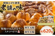 スタミナセットA　（和牛丸腸・小腸）計620g 日田市 / 福地のうなるホルモン 和牛 ホルモン ほるもん マルチョウ まるちょう 焼肉 たれ BBQ[ARAY003]