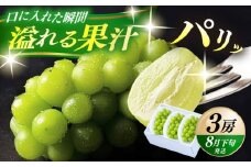 【期間限定】日田産シャインマスカット3房(約1.5kg)　日田市 / 南国フルーツ株式会社 ブドウ 葡萄 ぶどう しゃいんますかっと 果物 [ARET006]