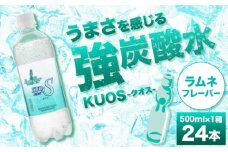 【単品】強炭酸水クオス ラムネフレーバー 500ml×24本 炭酸水 たんさんすい 炭酸 たんさん 水 飲料水 みず 定期便 単品 ラムネ 日田市 / 株式会社OTOGINO [AREF009]