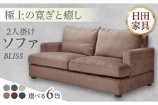 高級リゾートホテル公認 【ライトベージュ】 2人掛けソファ BLISS【2Pソファ】　　日田市 / ベストリビング株式会社 ソファー 2人掛け フェザー [ARAX017]
