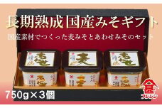 国産素材使用！国産みそギフトセット（合わせみそ＆麦みそ）