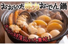 大分のウマいものが詰まった究極の「おおいた味力おでん鍋」（計4パック）計2.8㎏