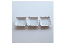 〔臼杵焼〕スクエア豆皿（白）【３枚】