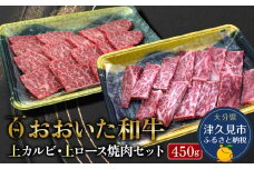 おおいた和牛 上カルビ・上ロース焼肉セット 450g 牛肉 和牛 ブランド牛 黒毛和牛 赤身肉 焼き肉 焼肉 バーベキュー 大分県産 九州産 津久見市 熨斗対応　
