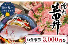 焼肉三田井 お食事券 3,000円分 お食事券 食事券 チケット 食事 券 お食事 利用券 飲食店 レストラン 大分県産 九州産 津久見市