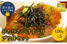 ひろびろいけすぶり ブリ丼セット 120g×5  ぶり 鰤 刺し身 刺身 冷凍 新鮮 漬け丼 大分県産 九州産 津久見市 国産