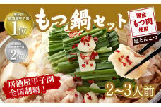 もつ鍋 セット 2～3人前 塩とんこつ 【陽はまたのぼる】