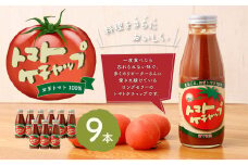 【めぐみ会】トマトケチャップ 9本セット 完熟トマト 手作り