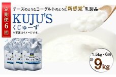 【定期便6回】毎月届く 『KUJU'S くじゅーず』 500g×3パック×6ヶ月 合計9kg 家庭用パックタイプ チーズ プレーン 無糖 乳製品 低脂肪 高カルシウム スキール