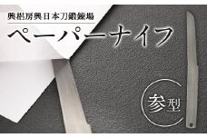 刀匠が鍛えた ペーパーナイフ【参型】約17.5cm ペーパーナイフ