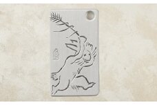 刀匠の業！銘切り名入れプレート【ウサギ】鳥獣戯画 日本刀 彫刻 絵