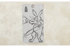 刀匠の業！銘切り名入れプレート【ウサギ】鳥獣戯画 日本刀 彫刻 絵