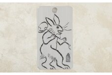 刀匠の業！銘切り名入れプレート【ウサギ】鳥獣戯画 日本刀 彫刻 絵
