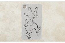 刀匠の業！銘切り名入れプレート【ウサギ】鳥獣戯画 日本刀 彫刻 絵
