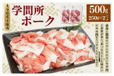 大分県産上豚肉 「学問所ポーク」 ウデ・モモ 切り落とし 500g 真空パック 小分け