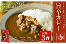 百年の恵み おおいた和牛旨辛カレー(赤) 3個セット