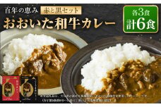 百年の恵み おおいた和牛カレー 赤と黒セット 各3個 計6個
