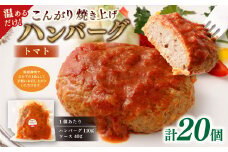 温めるだけ! こんがり焼き上げトマトソースハンバーグ20個セット