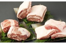 【6回定期便】大分県産ブランド豚 奥豊後豚（米の恵み） 3種ブロック 食べ比べ 計14kg ロース 肩ロース バラ肉 豚肉