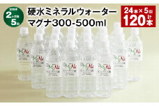 【2ヶ月毎5回定期便】 硬水ミネラルウォーターマグナ300 500ml 計120本 （24本×5回） 水 飲料 長湯温泉水 竹田湧水