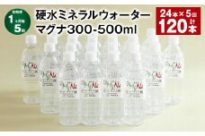 【1ヶ月毎5回定期便】 硬水ミネラルウォーターマグナ300 500ml 計120本 （24本×5回） 水 飲料 長湯温泉水 竹田湧水