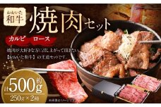 おおいた和牛 カルビ ・ ロース 焼肉 セット （合計 約 500g ）