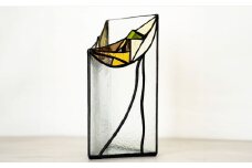 ステンドグラスベース 『彼方へ』 高さ22.5cm×奥行11cm