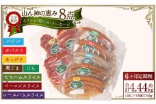 【6ヶ月定期便】 【竹田ジビエ】 山ん神の恵み イノシシ肉ハム・ソーセージ 8点セット 食べやすい ジビエ
