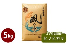 【3ヶ月定期便】 令和7年産 新米 久住産 ヒノヒカリ 5kg×3回 計15kg 【2025年11月上旬より順次発送】